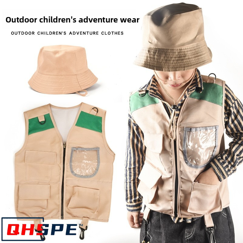 Outdoor Adventure Activities For Kids - Kids Explorer Vest and Hat Costume