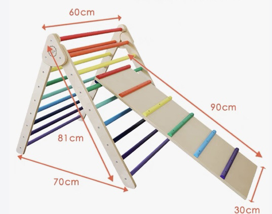Foldable Wooden Triangle Climb - Outdoor Adventure Activities For Kids ulasan dan harga