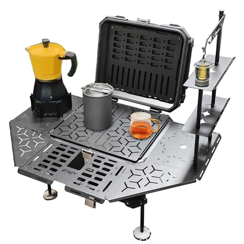 Multi-functional Aluminum Allo - Outdoor Adventure Table With Storage ulasan dan harga