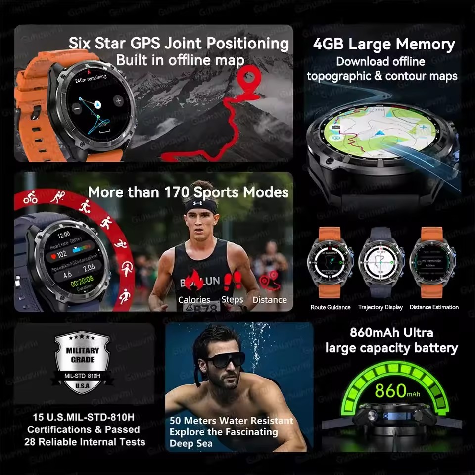 New Adventure GPS Men Smart Wa - Outdoor Adventure Hours ulasan dan harga