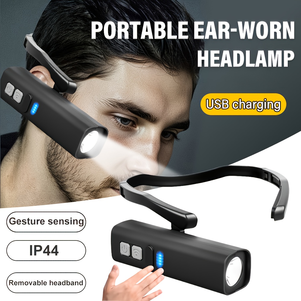 Rechargeable Ear Clip Headlamp - Headlamp Waterproof Rechargeable ulasan dan harga